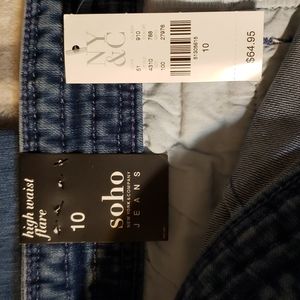 New York & Company, Soho Jeans, High Waist Flare, Size 10